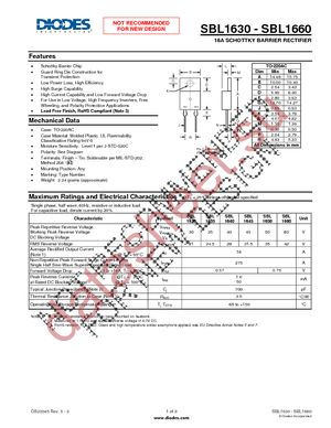 SBL1630 datasheet  